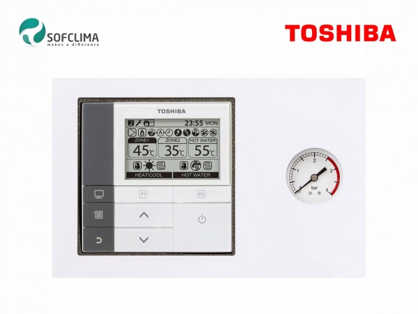 Термопомпа Toshiba Estia R32 AIO HWT-1101F21MT6W-E / HWT-1101HRW-E (комплект с бойлер)