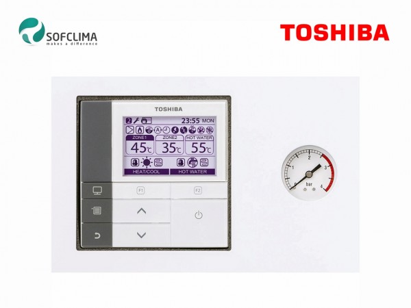 Термопомпа Toshiba Estia R32 AIO HWT-1101F21MT6W-E / HWT-1101HRW-E (комплект с бойлер)